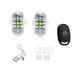 Set 2 lampi stroboscop wireless cu telecomanda, 25 moduri de iluminare, magnetice, moto, atv, auto, bicicleta