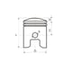 Kit piston atv cross 150cc Loncin (62mm, bolt 15mm) 4t