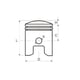 Kit piston scuter Piaggio / Gilera 172cc (65mm, bolt 16mm) 2t