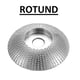 Disc rotund de otel 22x120 mm de rindeluit lemn, pentru polizor unghiular, argintiu
