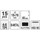 Set carote BI-METAL, 19 - 76mm, 15buc, YATO YT-3381