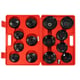 Set chei tubulare pentru filtru ulei, 15 piese