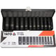 Set chei tubulare de impact adanci 1/2, 11 piese YT-1054