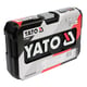Trusa chei tubulare, Yato YT-38561, 6-22 mm, patrat 3/8 inch, 22 bucati