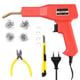 Kit pistol pentru lipit/sudat plastic, 4 tipuri de capse, cutie de transport, kit pentru repararea fisurilor din plastic, polipropilena, 200 capse de intarire, putere 50W