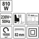Rindea electrica Yato YT-82141, 810W, 16500 RPM, latime cutit 82mm