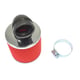 Filtru aer sport cu cot 90 grade, diametru 35 mm, rosu