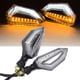 Set 2 semnalizari moto cu led 12V, semnalizare galbena si pozitie alba