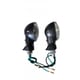 Set Doua Semnalizari Moto cu Bec 12V, Model carbon ovale