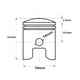 Kit piston ATV / Cross 4T 125cc, 54mm, bolt 14mm (ZS124 / 154FMI)