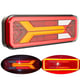 Set 2 lampi spate camion, remorca, trailer, cu led, tensiune 12-24V, IP66, functie pozitie / ceata / marsarier / semnalizare dinamica, stop frana, 283 x 100 mm