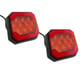 Set 2 lampi stop pentru remorca, tensiune 12-24v, functie pozitie, semnalizare, stop frana, dimensiune 100 x 100mm