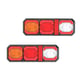 Set 2 lampi spate camion, remorca, trailer, cu led, tensiune 12-24V, IP66, functie pozitie / marsarier / semnalizare / stop frana, 295 x 100 mm