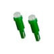 Set 2 becuri auto, t5, led, 12V, 2w, pentru bord, butoane, clima, verde