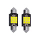 Set 2 becuri led auto, pentru numar inmatriculare, portbagaj, plafoniera, c5w, 12V, 31mm, 9 led canbus, alb