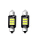 Set 2X Becuri Led Auto, Pentru Numar Inmatriculare, Portbagaj, Plafoniera, C5W, 12V, 36mm, 6 Led Canbus, Alb