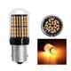 Set 2 becuri LED auto, PY21W BAU15S (1156) pentru pozitie america, 144SMD, lumina portocalie