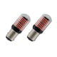 Set 2 becuri Led, BAY15D / 1157G, cu 2 faze P21/5w frana si pozitie,144 SMD 3014, culoare rosie, tensiune, 12v