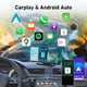 Sistem Navigatie Auto 10.5 inch, Carplay & Android, Bluetooth 5.1, Wi-Fi, Camera video 1080p, Ecran IPS HD Full-Touch, Fm, Aux