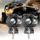 Proiector led Off-Road, moto, ATV cu lupa 50W, 12V - 24V, model bufnita, 2 faze alb si galben