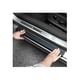 Set 4 protectii praguri auto interior, culoare carbon / dunga alba, autocolante