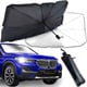 Parasolar auto pliabil pentru parbriz masina, in forma de umbrela, rezistent UV, 145 x 79 cm, negru, Miromoto®