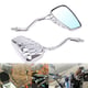 Set oglinzi moto si ATV, filet M8-M10, model retro Chopper mana schelet, culoare crom argintiu