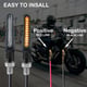 Set 2 semnalizari moto cu led 12 V, semnalizare galbena dinamica, model ZC-12Y