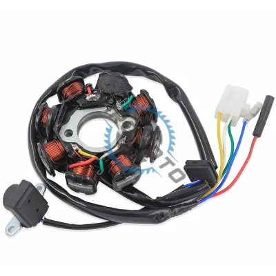 Magnetou / stator aprindere scuter GY6 50cc-80cc, 8 bobine, 5 fire Magnetou / stator aprindere scuter GY6 50cc-80cc, 8 bobine, 5 fire