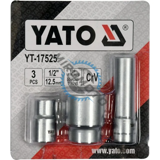 Set 3 chei tubulare pentru pompa de injectie, Yato YT-17525, Cr-V