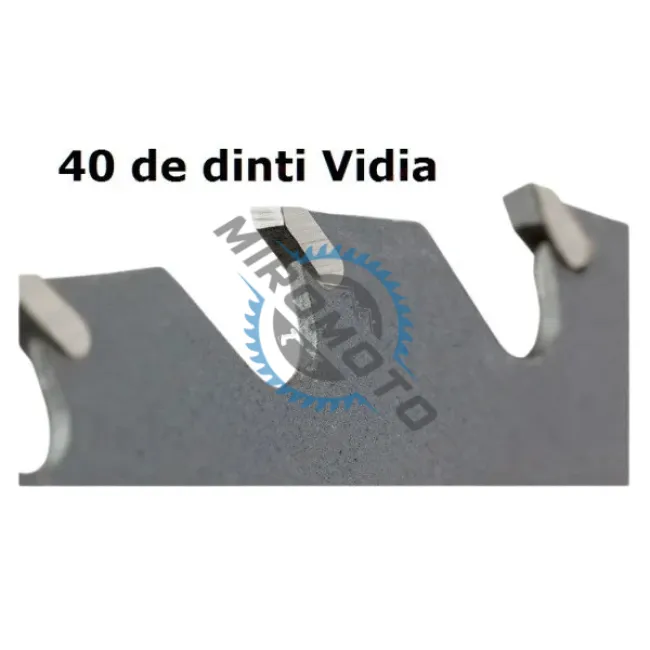 Disc motocoasa pentru tuns iarba, otel, 40 dinti cu vidia, 230x25.4 mm, ondulat