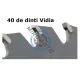 Disc motocoasa pentru tuns iarba, otel, 40 dinti cu vidia, 230x25.4 mm, ondulat