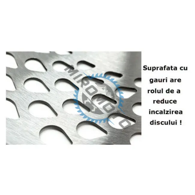 Disc motocoasa pentru tuns iarba, otel, 40 dinti cu vidia, 230x25.4 mm, ondulat