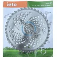 Disc motocoasa pentru tuns iarba, otel, 40 dinti cu vidia, 230x25.4 mm, ondulat, Ieto Professional HD-0101