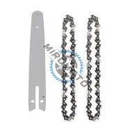 Set lama cu 2 lanturi pentru mini fierastrau cu acumulator, 8 inch, pas lant 1/4, 22 dinti