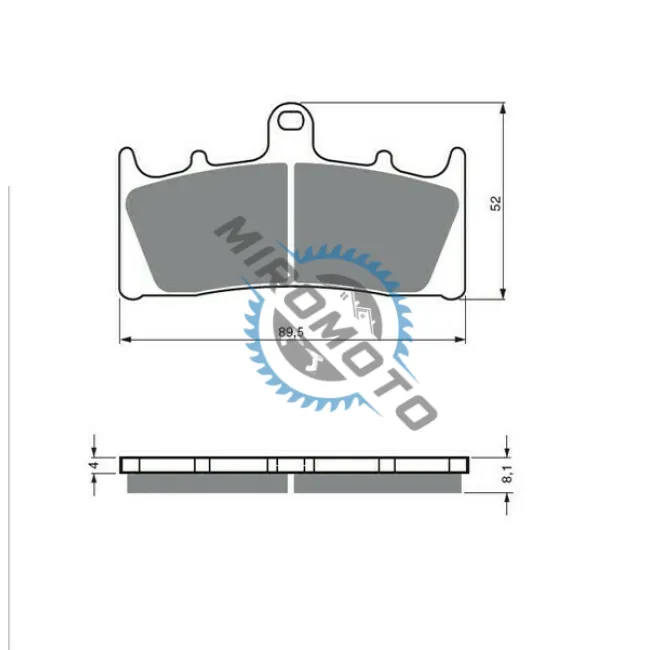 Set placute frana fata scuter Suzuki GSF - GSX 1400cc, Kawasaki ZRX 1200cc, RMS Italia