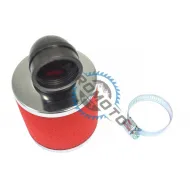 Filtru aer sport cu cot 90 grade, diametru 35 mm, rosu