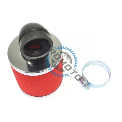 Filtru aer sport cu cot 90 grade, diametru 35 mm, rosu Filtru aer sport cu cot 90 grade, diametru 35 mm, rosu