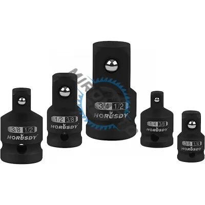 Trusa 5 piese adaptor impact, 1/4 - 1/2 - 3/8 - 3/4, Horusdy® SDY 87000