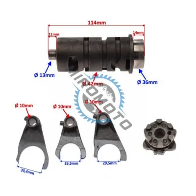 Ansamblu selector cutie viteze semiautomată ATV Bashan BS250S-5