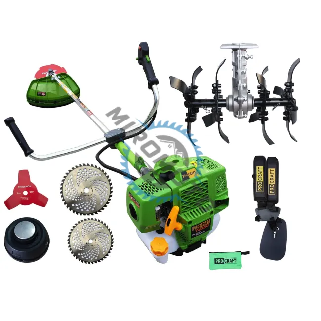 Set Motocoasa pe benzina Procraft T4350, 2 timpi, 4.3 kW, 6 CP, 58cc + Cultivator + 4 sisteme de taiere