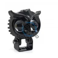 Proiector led Off-Road, moto, ATV cu lupa 50W, 12V - 24V, model bufnita, 2 faze alb si galben