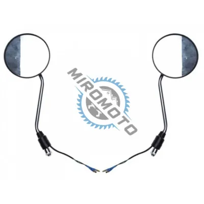 Set oglinzi moto si ATV negre cu semnalizare, filet M10