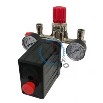 Kit presostat pentru compresor aer cu doua manometre 12 Bar - 2 Cai - SP032 Kit presostat pentru compresor aer cu doua manometre 12 Bar - 2 Cai - SP032