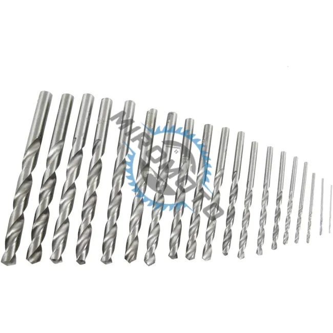 Set burghie metal Ø1-10mm, 19 piese, DIN 338, Bebona AY001-152