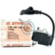 Bobina inductie / aprindere drujba Stihl MS 171, MS 181, MS 211 (originala 1139-400-1307)