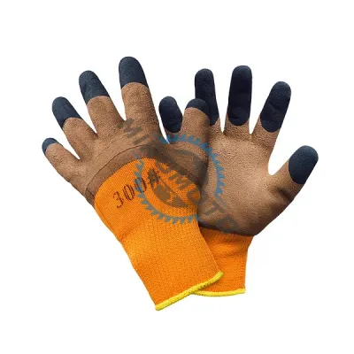 Manusi groase de iarna, protectia muncii, pentru temperaturi joase sau frig, maro cu degete negre, marimea 10 Manusi groase de iarna, protectia muncii, pentru temperaturi joase sau frig, maro cu degete negre, marimea 10