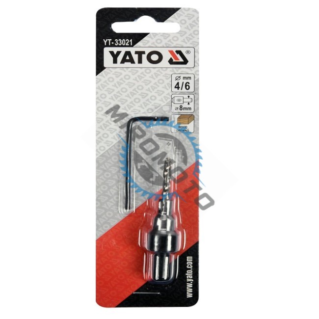 Burghiu pentru lemn Yato YT-33021, cu cu reglaj adancime, 8mm