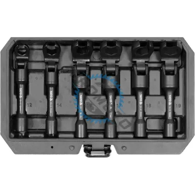 Set chei inelare semideschise cu articulatie 12-19 mm, Yato YT-01440, 3/8" Set chei inelare semideschise cu articulatie 12-19 mm, Yato YT-01440, 3/8"