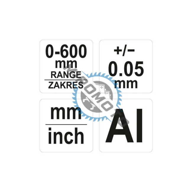 Subler din aluminiu Yato YT-70740, 600 mm, precizie 0.05 mm